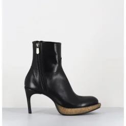 New ROCCO P Boots avant-garde en cuir & plateforme crêpe - 19684 NAPPA LUX NERA NOIR