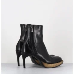 New ROCCO P Boots avant-garde en cuir & plateforme crêpe - 19684 NAPPA LUX NERA NOIR