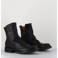 Hot FIORENTINI+BAKER Boots biker plates en cuir - ELF-22 BLACK BOOTS NOIR