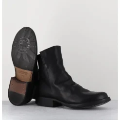 Hot FIORENTINI+BAKER Boots biker plates en cuir - ELF-22 BLACK BOOTS NOIR