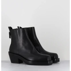 Online AGL Boots bikers courtes en cuir - MOTA DESERT NERO NOIR