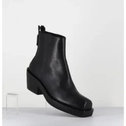 Online AGL Boots bikers courtes en cuir - MOTA DESERT NERO NOIR