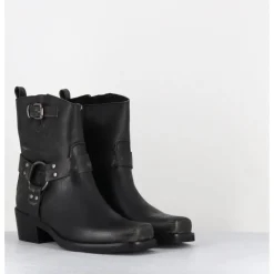 Hot GARRICE LAB Boots bikers courtes en cuir usé - RAMAT ASPORT ASFALTO NOIR