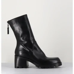 Best ELENA IACHI Boots bikers en cuir à bout carré - E3015 NERO NOIR