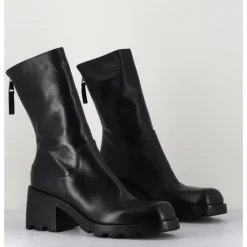 Best ELENA IACHI Boots bikers en cuir à bout carré - E3015 NERO NOIR