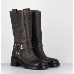 Best STRATEGIA Boots bikers nubuck vieilli - A5607H24 SHANTI FANGO MARRON