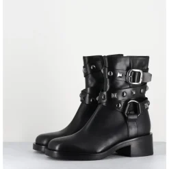 STRATEGIA Boots bikers tour de cheville clouté - A5459H24 TALCO NERO NOIR