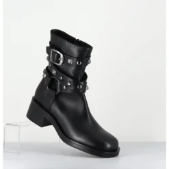 STRATEGIA Boots bikers tour de cheville clouté - A5459H24 TALCO NERO NOIR