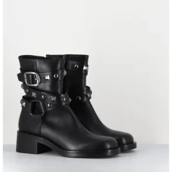 STRATEGIA Boots bikers tour de cheville clouté - A5459H24 TALCO NERO NOIR