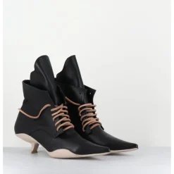 Sale SDM Boots bout pointu à lacets - MINA NAPPA NERO NOIR