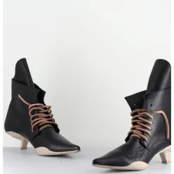 Sale SDM Boots bout pointu à lacets - MINA NAPPA NERO NOIR