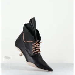 Sale SDM Boots bout pointu à lacets - MINA NAPPA NERO NOIR