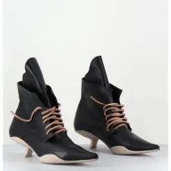 Sale SDM Boots bout pointu à lacets - MINA NAPPA NERO NOIR