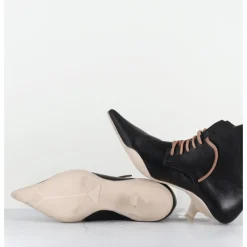 Sale SDM Boots bout pointu à lacets - MINA NAPPA NERO NOIR