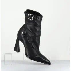 Best GARRICE LAB Boots bout pointu à talon haut en cuir - VENI60 NAPPA NERO NOIR