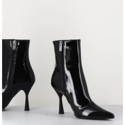 Discount AGL Boots bout pointu en cuir vernis - DEA SHINY NOIR