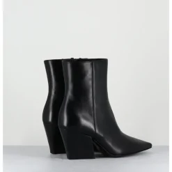 Discount GARRICE LAB Boots bout pointu en cuir talon biseauté - SWAN NAPPA NERO NOIR