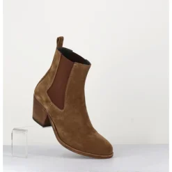 New OFFICINE CREATIVE Boots chelsea en daim esprit santiag - SHERRY 002 TOSCANO CAMEL