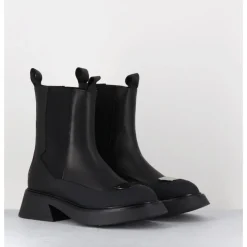 Hot GARRICE LAB Boots chelsea légères cuir & bout métal - BIKE SAVANA NERO NOIR