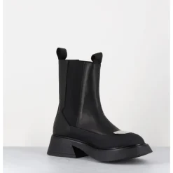 Hot GARRICE LAB Boots chelsea légères cuir & bout métal - BIKE SAVANA NERO NOIR