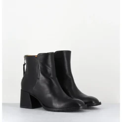 Sale MARA BINI Boots courtes en cuir souple - W230427 SETA NERO NOIR