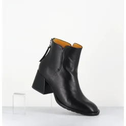 Sale MARA BINI Boots courtes en cuir souple - W230427 SETA NERO NOIR