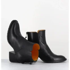 Sale MARA BINI Boots courtes en cuir souple - W230427 SETA NERO NOIR