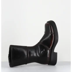 Best E8 BY MIISTA Boots cuir brossé bout carré 90s - DAHLIA DARK BROWN BOOTS MARRON