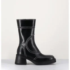 Sale E8 BY MIISTA Boots cuir surpiqûres 90's - MALENE BLACK ANKLE BOOTS NOIR