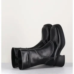 Sale E8 BY MIISTA Boots cuir surpiqûres 90's - MALENE BLACK ANKLE BOOTS NOIR