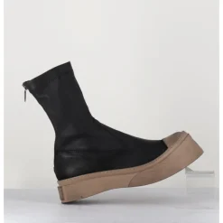 Best LOFINA Boots cuir stretch & semelle beige exagérée- 2742 NERO NOIR