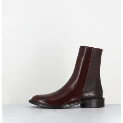 GARRICE LAB Boots en agneau plongé camel arrière stetch - GAVENE NAPPA SQUIRREL MARRON