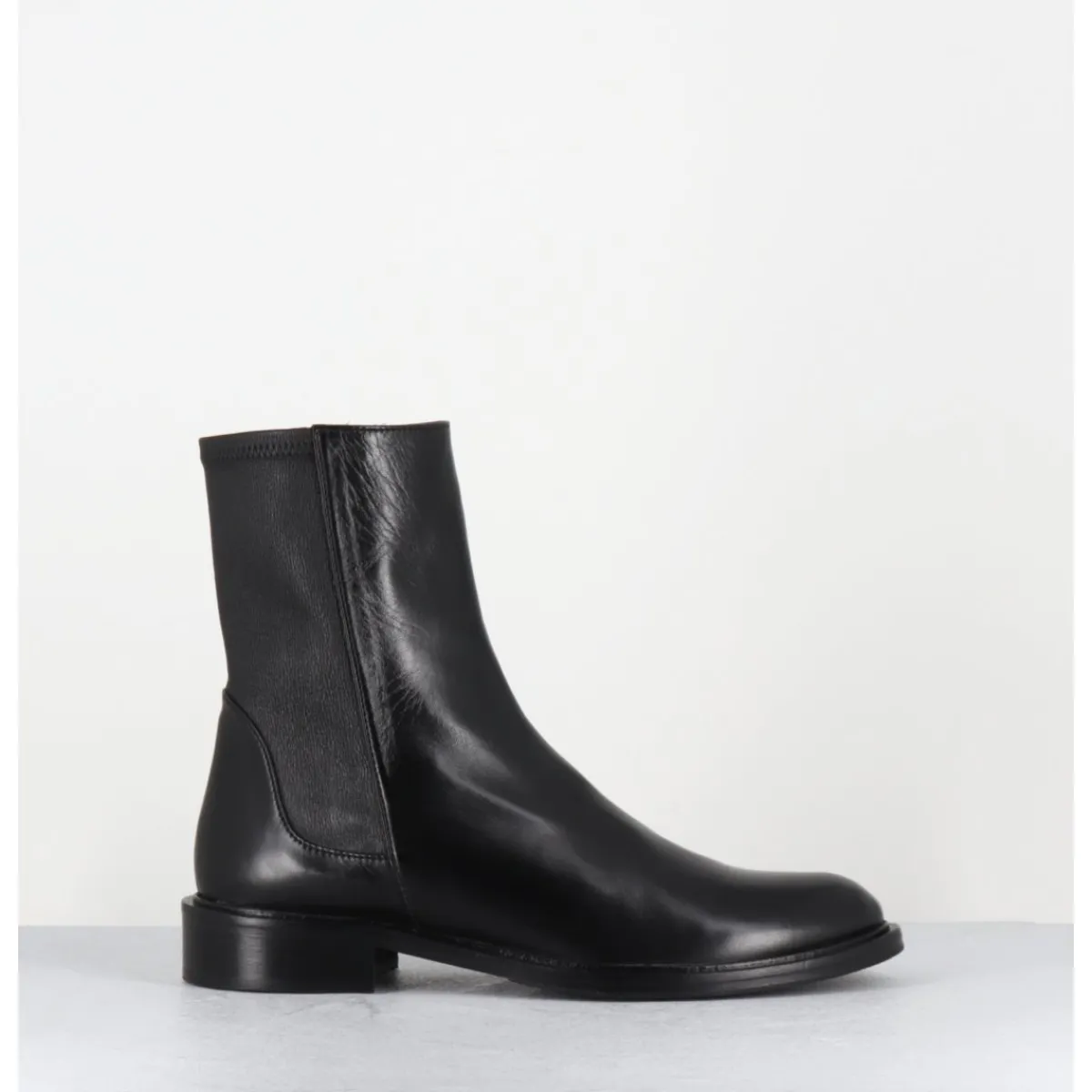 Online GARRICE LAB Boots en agneau plongé arrière stetch - GAVENE NAPPA NERO NOIR