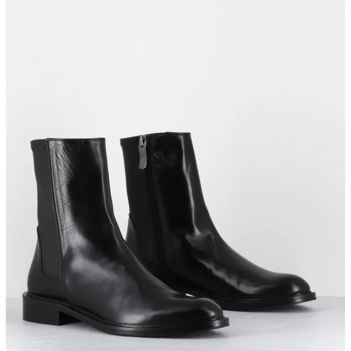 Online GARRICE LAB Boots en agneau plongé arrière stetch - GAVENE NAPPA NERO NOIR