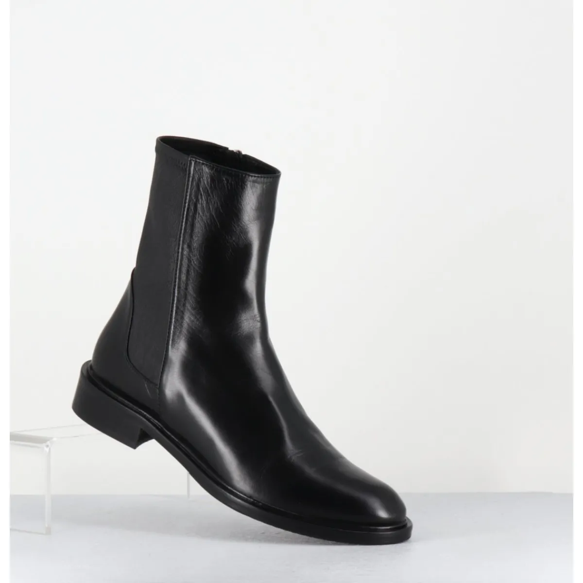 Online GARRICE LAB Boots en agneau plongé arrière stetch - GAVENE NAPPA NERO NOIR