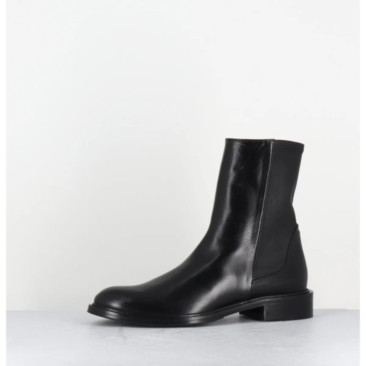 Online GARRICE LAB Boots en agneau plongé arrière stetch - GAVENE NAPPA NERO NOIR