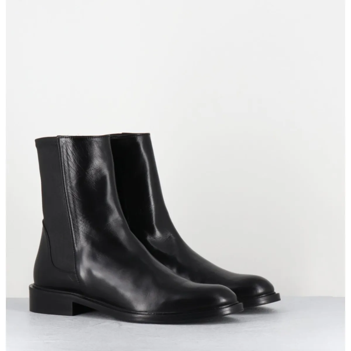 Online GARRICE LAB Boots en agneau plongé arrière stetch - GAVENE NAPPA NERO NOIR