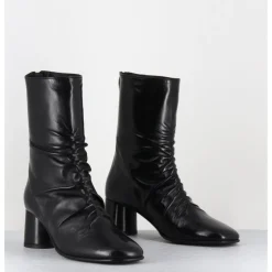 Online GARRICE LAB Boots en agneau plongé talon graphique - RAVENE NAPPA NERO NOIR