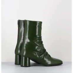 Hot GARRICE LAB Boots en agneau plongé talon graphique - RAVENE NAPPA LESPUGLIO VERT