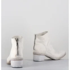 Outlet SHOTO Boots en cuir lavé ligne avant-garde - 51617 BIANCO WASHED BLANC