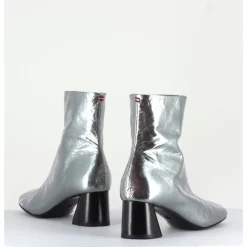 Sale HALMANERA Boots en cuir froissé métallisé - ODILE02 METAL ARGENT
