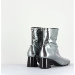 Sale HALMANERA Boots en cuir froissé métallisé - ODILE02 METAL ARGENT