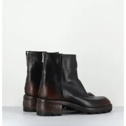 Sale SHOTO Boots en cuir effet vieilli - 51772 NEVADA WASHED MARRON