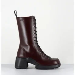 Best E8 BY MIISTA Boots en cuir surpiqûres et lacets noirs - INGE BROWN ANKLE BOOTS MARRON