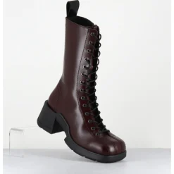 Best E8 BY MIISTA Boots en cuir surpiqûres et lacets noirs - INGE BROWN ANKLE BOOTS MARRON