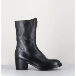 Hot LA BOTTEGA DI LISA Boots en cuir métallisé à zip - 888 NAPPA FUCILE ANTHRACITE