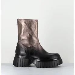 New GARRICE LAB Boots en cuir métallisé semelle épaisse - MELIA1 PEGASUS BRONZO BRONZE