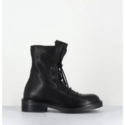 Best GARRICE LAB Boots en cuir à lacets - EMANE LAVATO NERO NOIR