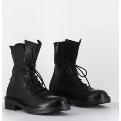 Best GARRICE LAB Boots en cuir à lacets - EMANE LAVATO NERO NOIR