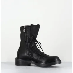 Best GARRICE LAB Boots en cuir à lacets - EMANE LAVATO NERO NOIR